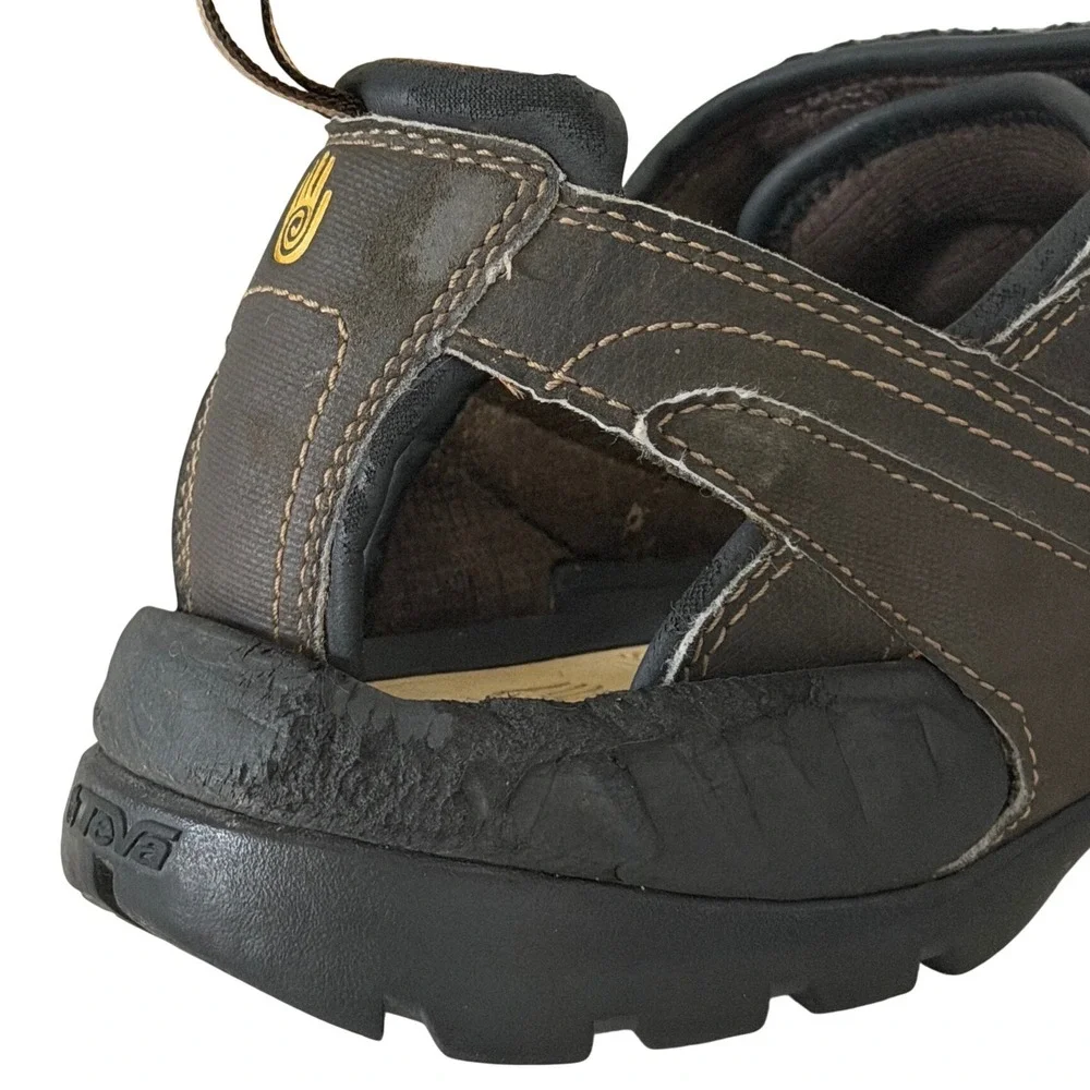 Teva Omnium Men's Brown Closed Toe Hiking Water Sandals ShocPad 1001116 Size 11‎